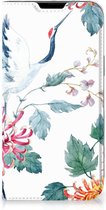 Wallet Bookcase iPhone 14 Plus Telefoonhoesje Bird Flowers