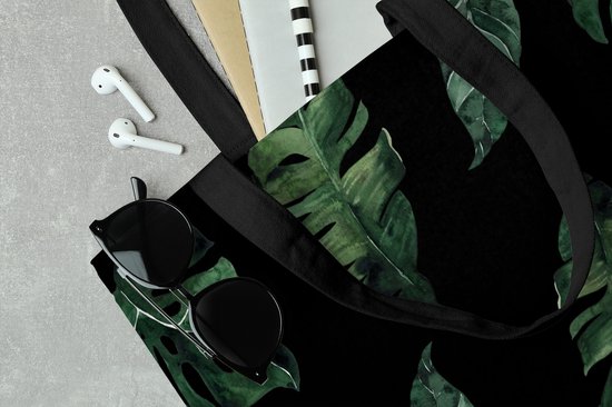 Sac Bandoulière - Sac De Plage - Motifs Shopper - Plantes - Feuilles - 40x50 cm - Sac Coton