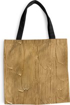 MuchoWow® Schoudertas - Strandtas - Big Shopper - Boodschappentas - Verf - Oker - Patronen - 40x40 cm - Katoenen tas