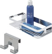 Tiger Caddy - Panier de douche 32 cm avec crochet de cabine de douche 6-8 mm - Chrome