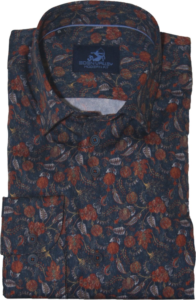 Eden Valley Lange mouw Overhemd - 514652 Modern Oranje (Maat: XXXL)