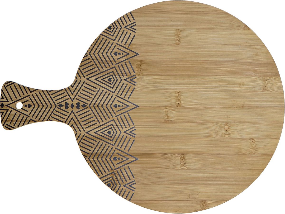 Dream-Living Ronde mango houten tapasplank met handvat Ø 30 cm