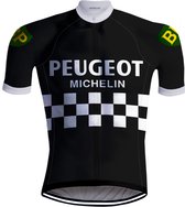 Retro Wielertenue Peugeot Zwart/Wit - REDTED (3XL)