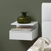 Hangend nachtkastje 'Cecilie' met lade, kleur wit