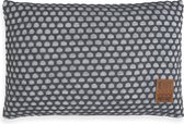 Coussin Knit Factory Mila 60x40 Gris Clair / Anthracite