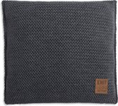Knit Factory Maxx Sierkussen - Antraciet - 50x50 cm - Kussenhoes inclusief kussenvulling