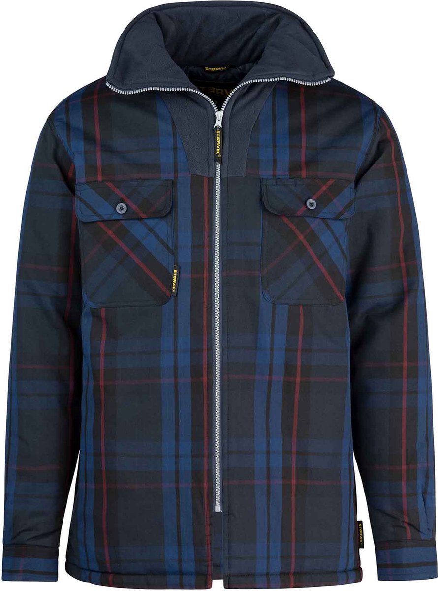 STØRVIK Vancouver Houthakkers Fleece Jas Thermo Vest Thermoblouse Fleece Kraag Winddicht Gevoerd – Donkerblauw