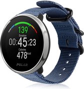 Strap-it Nylon gesp smartwatch bandje - geschikt voor Polar Ignite / Ignite 2 / Ignite 3 / Unite / Pacer - blauw