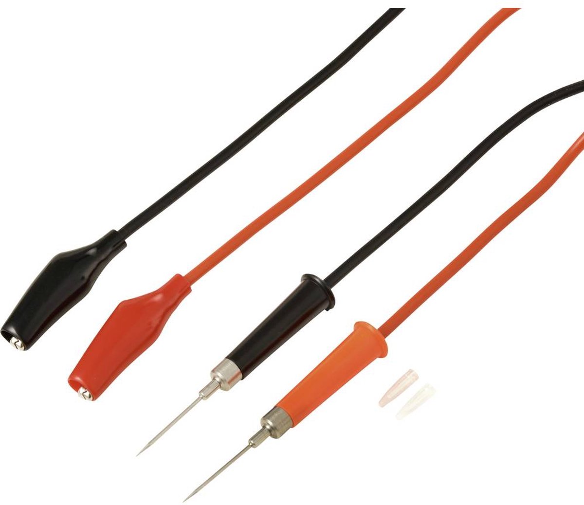 VOLTCRAFT MSL-310 Meetsnoer Stiftcontact Krokodilklem 1 m Rood, Zwart 1 paar