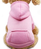 Hondenjas - Winterhondenhoodies- Hond Warme jas - Warme Hondenjas - Met zakken - Sweatshirt - Warme kleding - Chihuahua hondenjas - Perfect voor kleine honden - Roze - Maat M