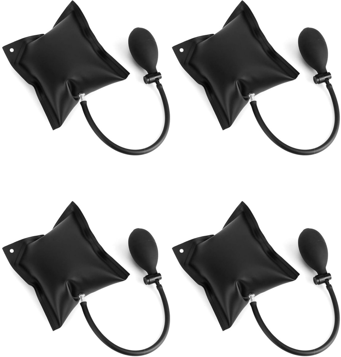TOVBMUP 4 Stuks Montagekussens - Hefkussens - Belastbaar tot 200kg - Herbruikbaar en Scheurvast - Geschikt voor Voertuigen, Ramen, Deuren en Kasten - Rubber - 163x145mm