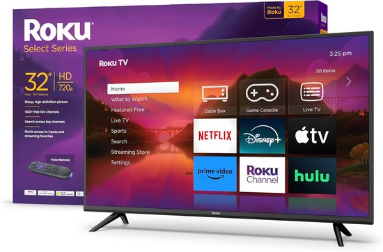 32-Inch Smart TV met 720p HD Beeldkwaliteit en Spraakbediening – Ideaal ...