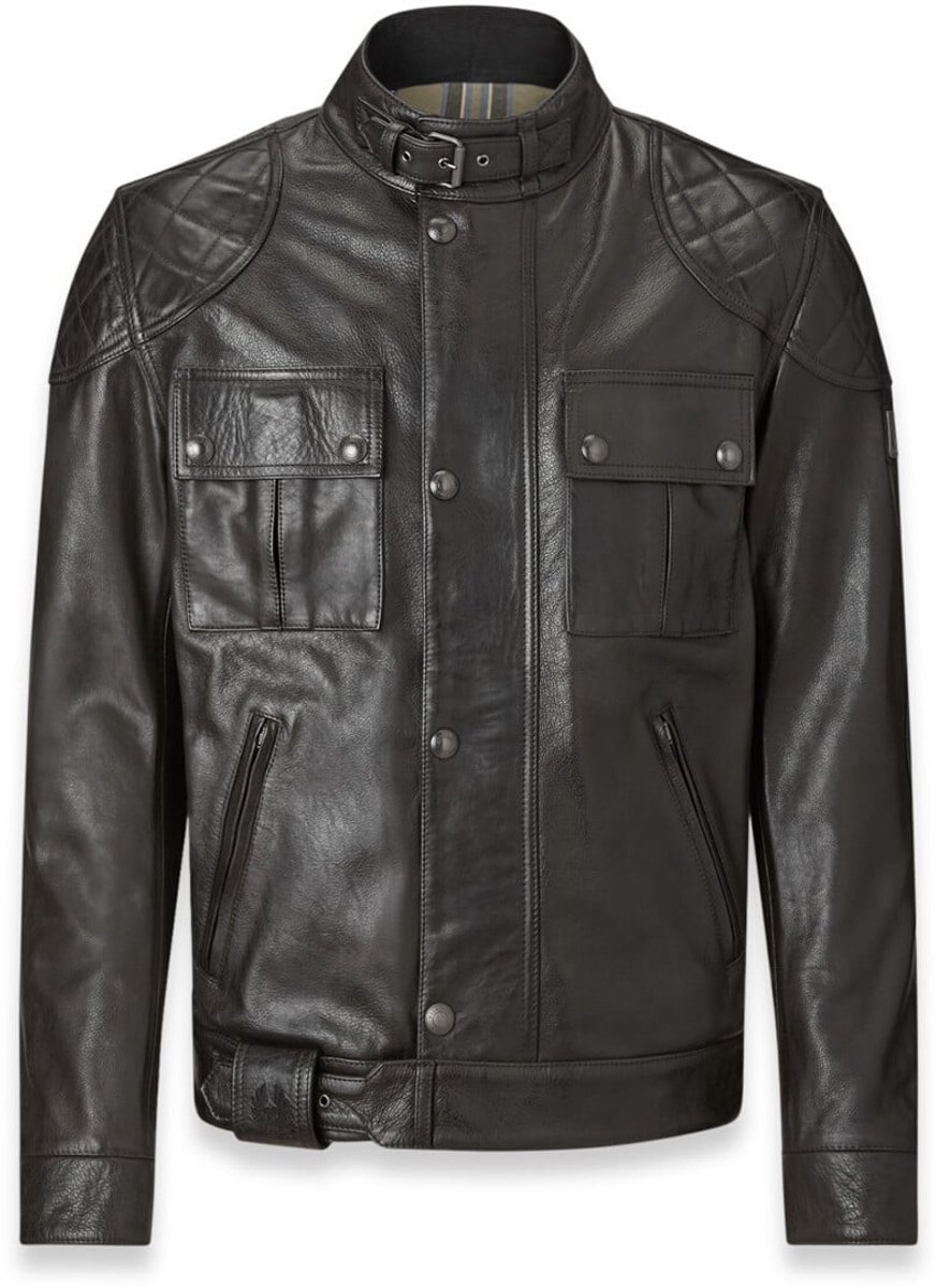 Belstaff Brooklands Zwarte Leren Jas - Maat S - Jas