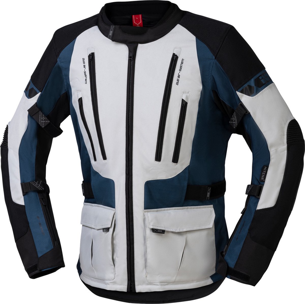 IXS Lennik-ST Grijs Zwart Blauw Textiele Motorjas - Jas
