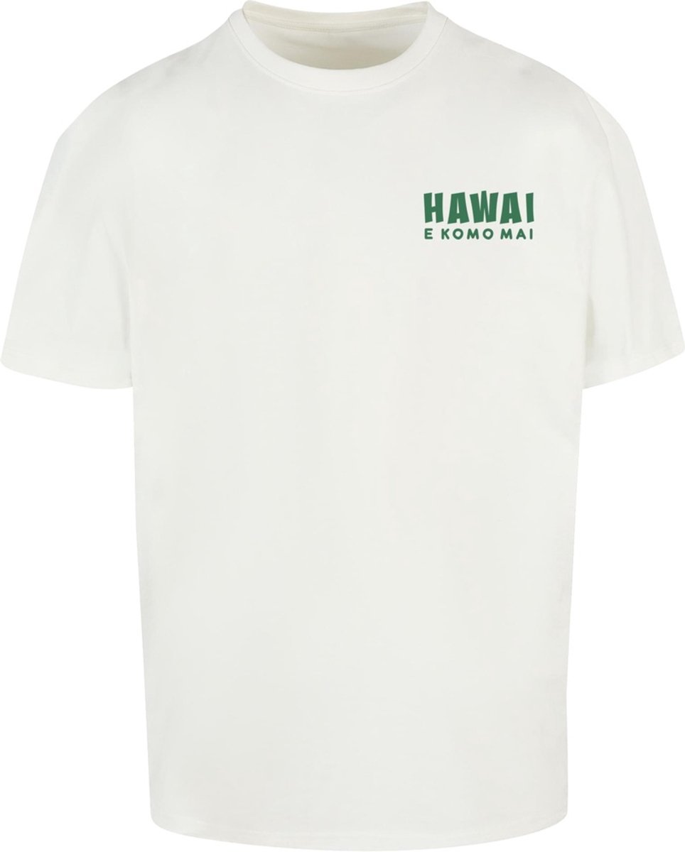 Merchcode - Hawai Oversized Heren Tshirt - L - Wit
