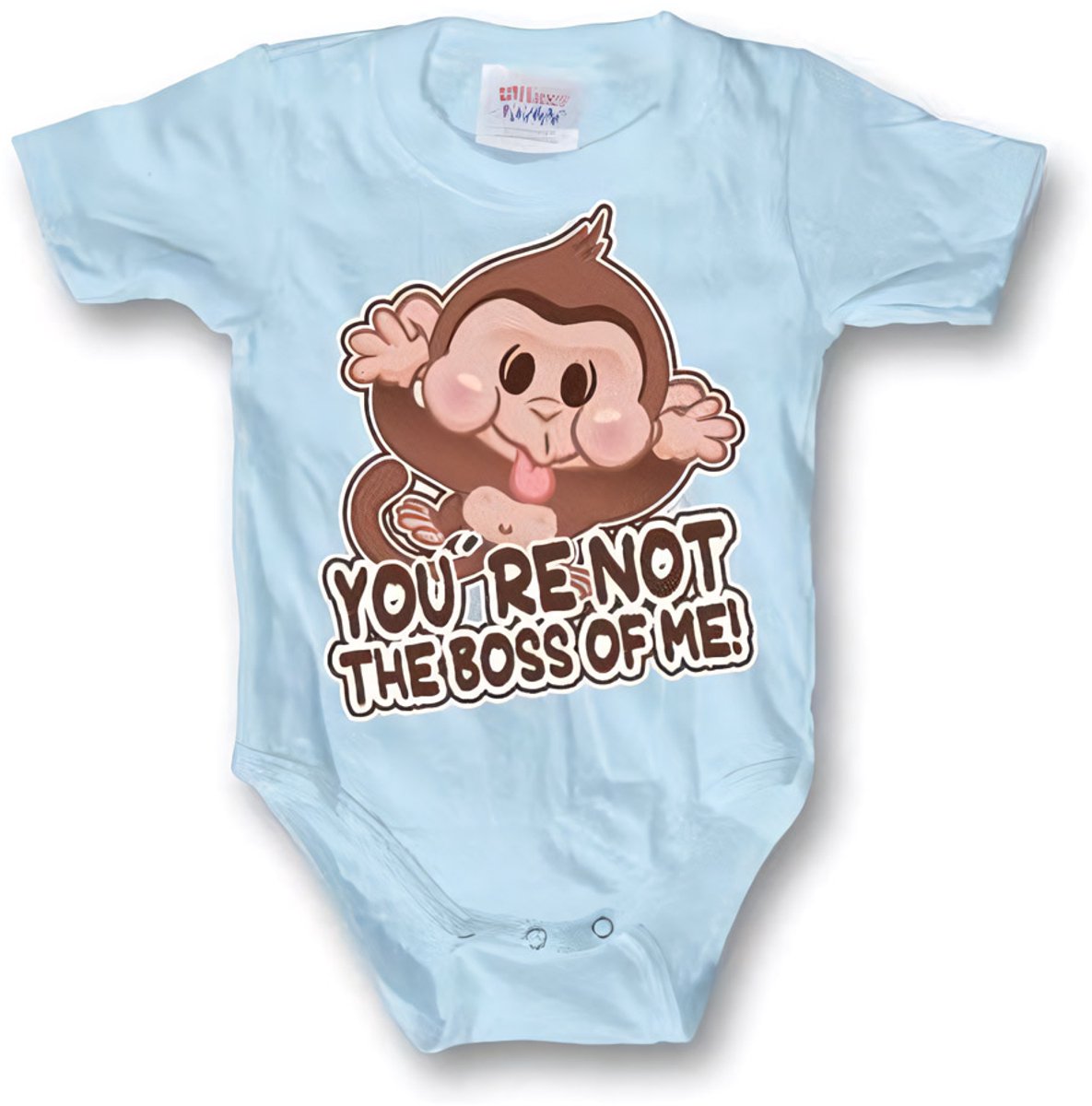 Hybris Kinder You Re Not The Boss Of Me Body SH-13-BT053-L68 Skyblue-6-12Monate