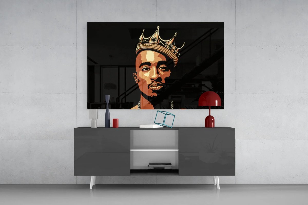 Glasschilderij Despair – Modern Wanddecoratie op Glas – Abstract Kunst – Hoge Kwaliteit – Voor Woonkamer of Kantoor - 90x60 cm