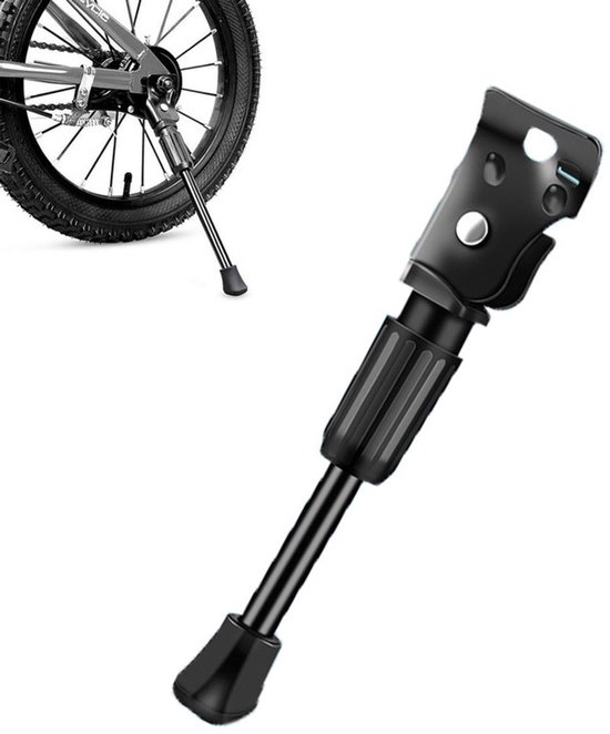 Foto: 18 inch kinderfietsstandaard mtb standaard enkele fietsstandaard kinderfietsaccessoires fietsaccessoires fietszijstandaard fiets e bike stadsfiets en mountainbike zwart eenvoudig te installeren