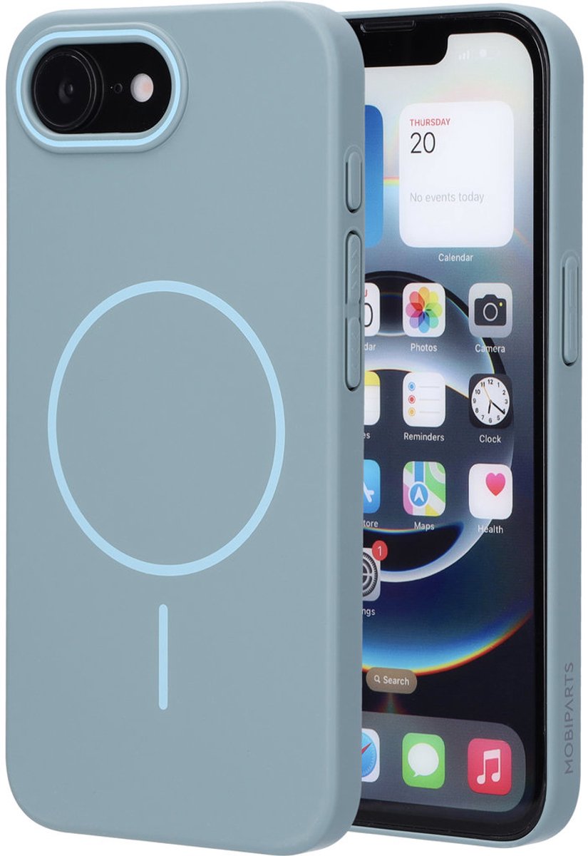 Mobiparts Slim Line Case geschikt voor Apple iPhone 17e/16e - MagSafe Sage - Groen