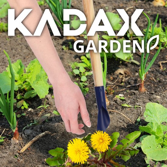 KADAX Onkruidsteker met houten steel, onkruidverwijderaar van metaal, onkruidwieder met spiraalvormige kop, wortelwieder voor het verwijderen van onkruid (L: 116 cm, blauw) van Merkloos	 — afbeelding 5