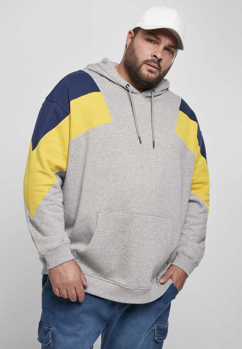 Urban Classics Oversize 3-Tone Hoodie/trui L Multicolours Multicolor