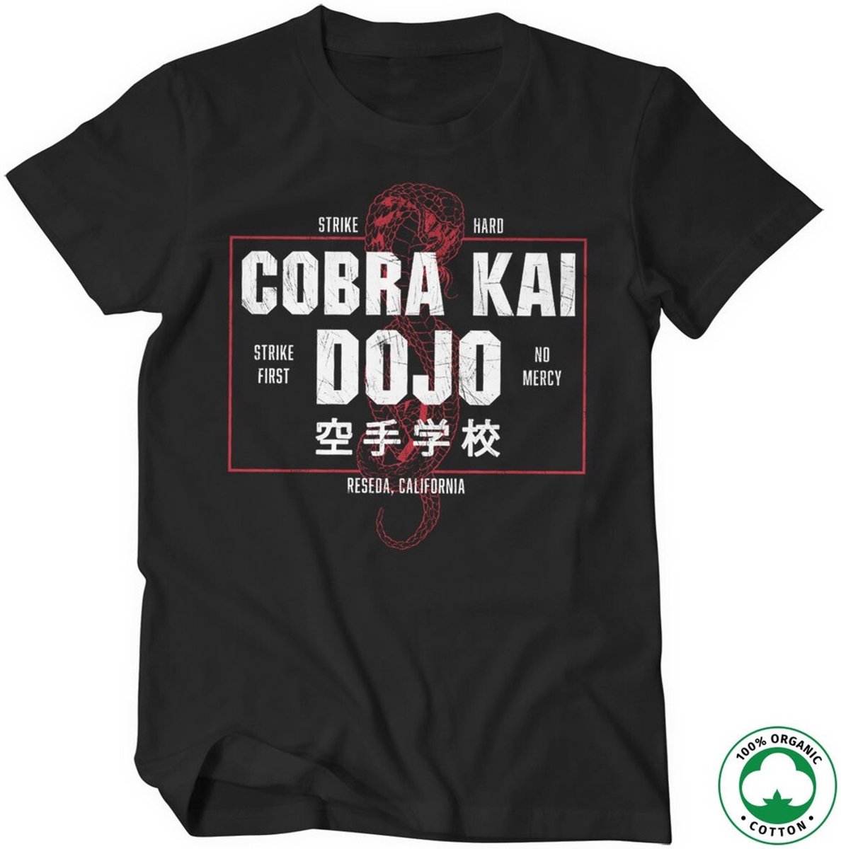 Cobra Kai Dojo biologisch T-shirt zwart