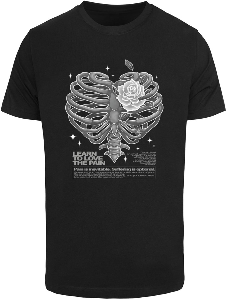 Mister Tee Heart Cage Heren T-shirt M Zwart