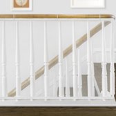 Kinderveiligheidsnet - Veiligheidshek - 300x90 cm - Wit - Veiligheidsnet voor kinderen en huisdieren - Trapgaas - Veiligheidsnet - Baby Veiligheid - Instelbare - Voor trapleuningen, balkonbedjes, leuningen