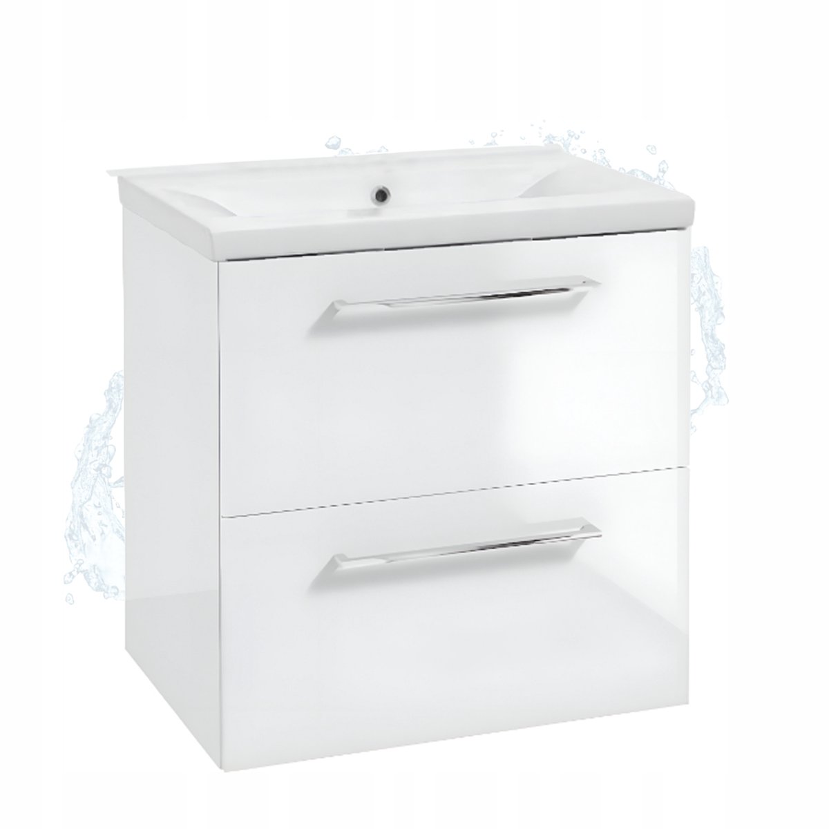 STAMAR - Kast met Wastafel Badkamer 60 x 40 x 59cm Stil Sluiten - Wit