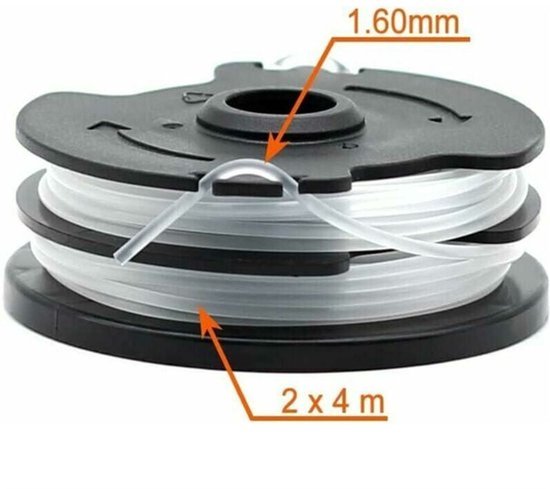 17 Parts - 6 Stuks Vervangspoelen voor Parkside Grastrimmer - 1,6mm Nylon Draad - Compatibel met PRTA 20-Li A1/B2/C3, PRT 550 A1/A3, PRT 300 A1 - Automatisch Opwindend Trimmerspoel - 2x4m Dubbeldraads Systeem van Merkloos	 — afbeelding 4