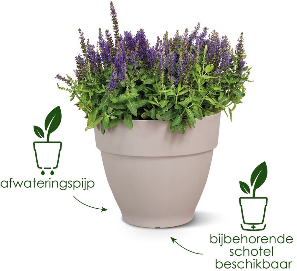 Elho vibia campana rond 55 - Pistachegroen