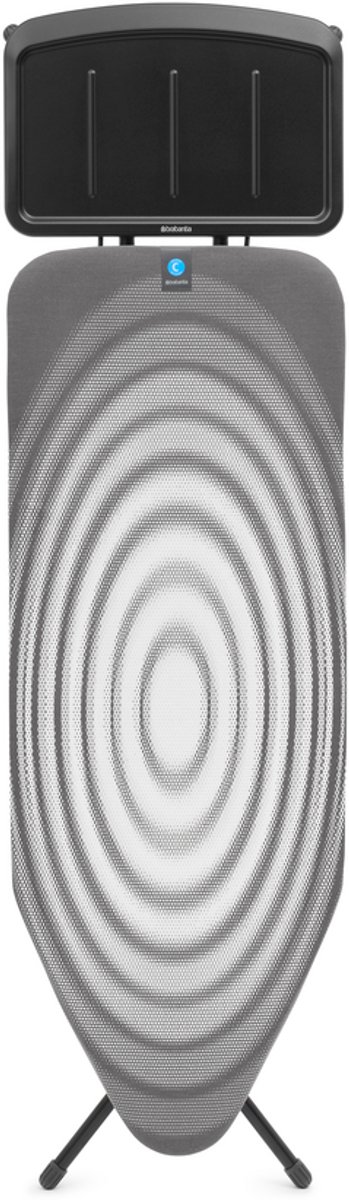 Brabantia Strijkplank C met Stoomunithouder - 124 x 45 cm - Titan Oval