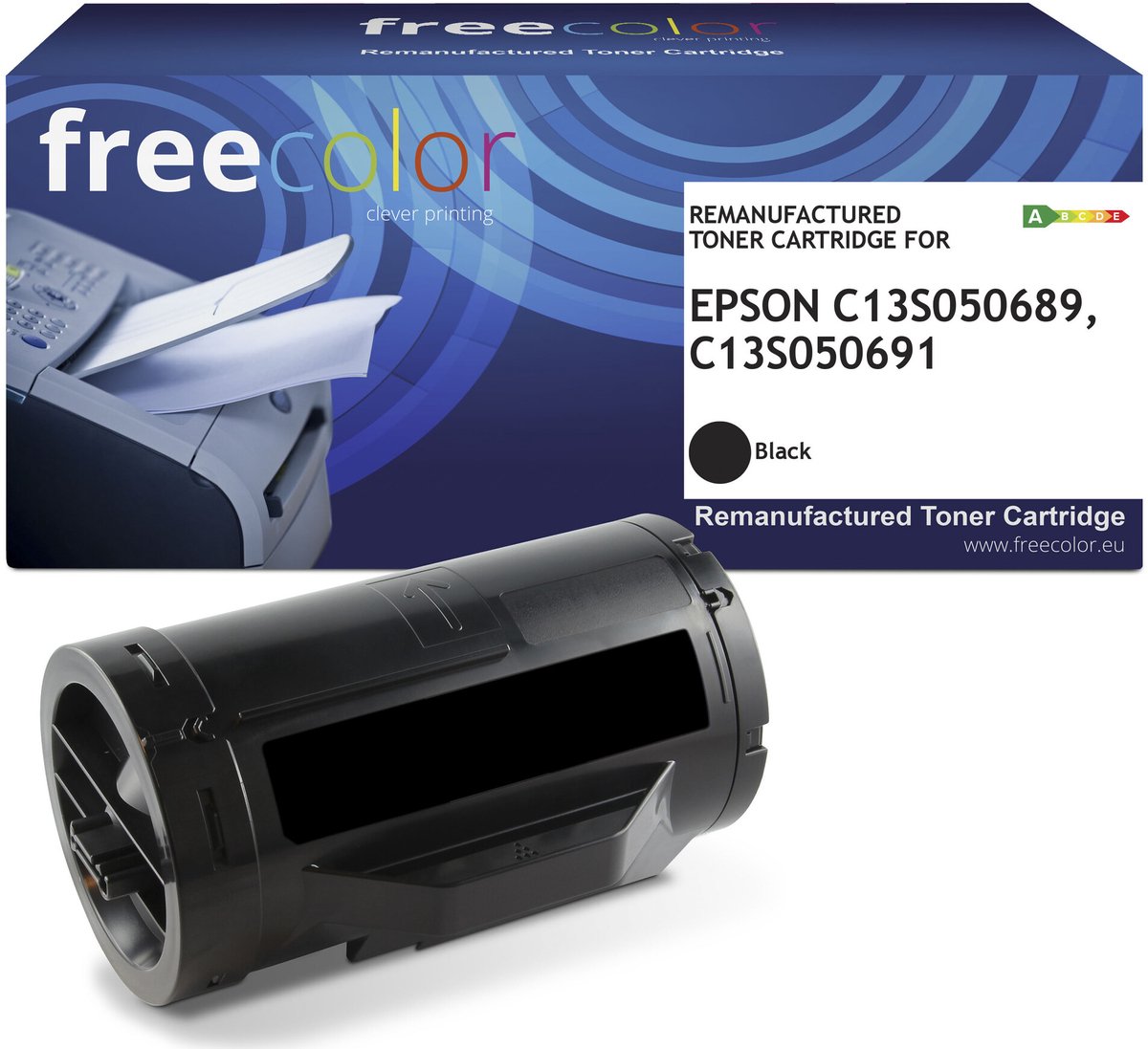 Freecolor - Vervangt Epson 0689 (C13S050689) Toner - Zwart - 10.000 pagina's - Compatible