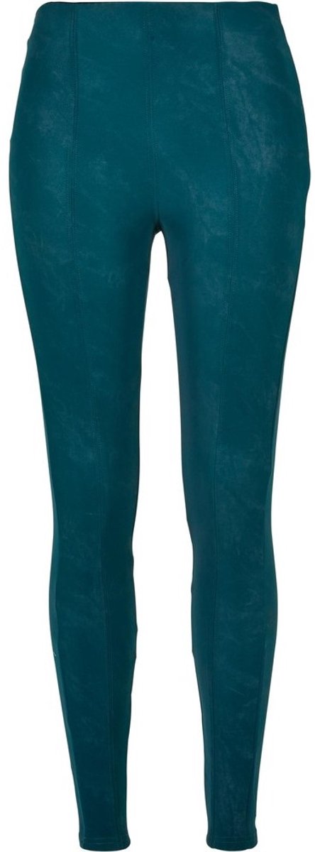 Urban Classics Washed Faux Leather Skinny fit broek XL Groen
