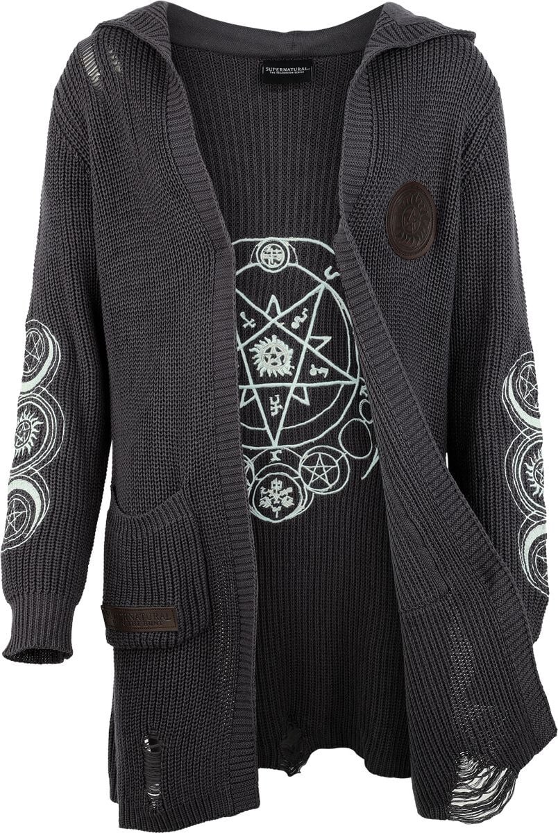 Supernatural Moons Cardigan grijs Katoen -