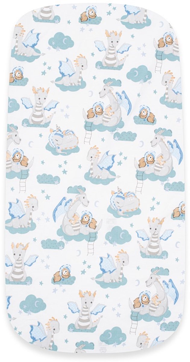 New Baby Dragon katoenen hoeslaken 35x75 cm - Kinderwagenlaken