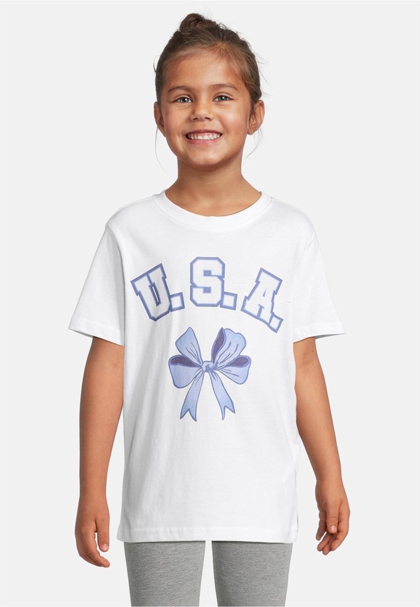 Urban Classics 2pack USA Bow & Girls Club Kinder Tshirt Kids 134/140 Wit