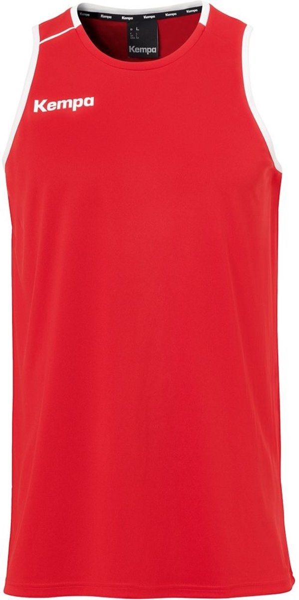 Kempa Player Tank Top Rood-Wit Maat 3XL