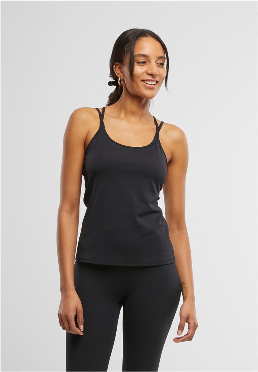Urban Classics Ladies Sports Top Top L Polyamide Dames Basics sport Yoga Zwart