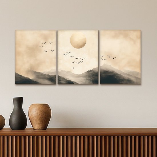 Modern stilleven met bloemen in Japandi stijl van Japandi Art Studio op
