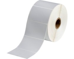 BRADY BPT‑19‑7563‑0.5 bedrukbare thermische transfer labels 76 x 50 mm | 500 zelfklevende etiketten op rol | Zilver gemetalliseerd polyester | Labelprinter etiketten