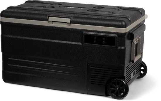 Steamy-E Single Zone Roller Elektrische Compressor Koelbox Op Wielen - Single Zone - 74 liter - 12V en 230V - Incl. uitneembare accu!- voor auto en camping - Zwart van Steamy — afbeelding 5