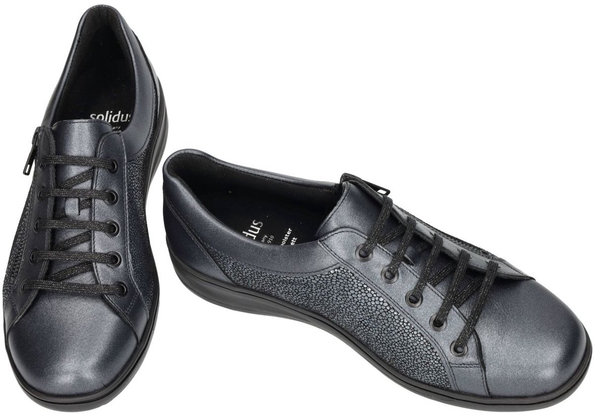 Solidus -Dames - grijs donker - sneakers - maat 40.5