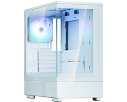PC-behuizing - ZALMAN - P10 - Minitower - M-ATX - Wit - Gehard glas - USB-C en A-RGB