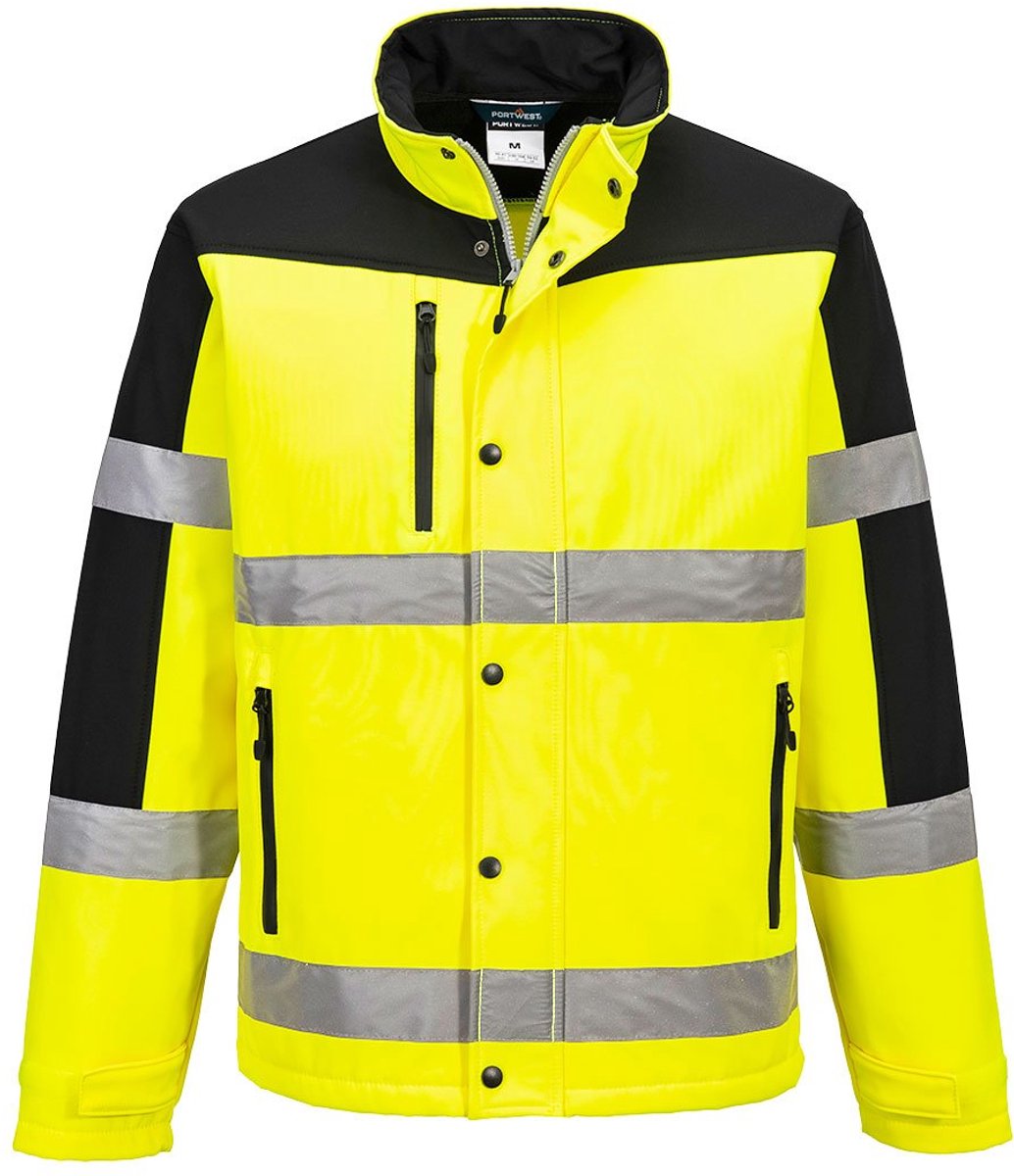 Portwest Twee Kleuren Softshell Jack (3L) S429 - Geel - S