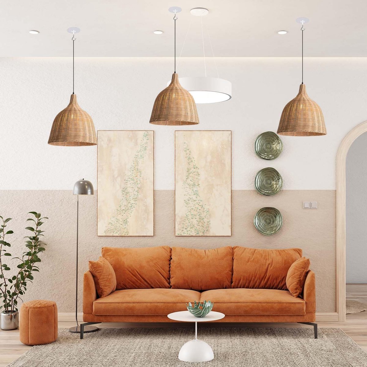 Zware Zelfklevende Plafondhaken - 4 Pack No Drill Sticky Haken Voor Het Ophangen Van Planten Lichtjes Windgong Lantaarns Sterke Buitenmontage