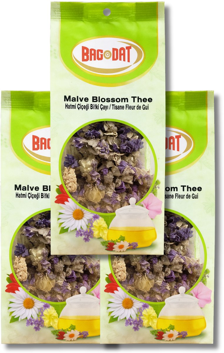 Bagdat - Mallow Bloesem - Hatmi Cicegi Bitki Cayi 30g - 100% Natuurlijk - Kruidenthee voor Gezondheid- Thee - 3 Stuks