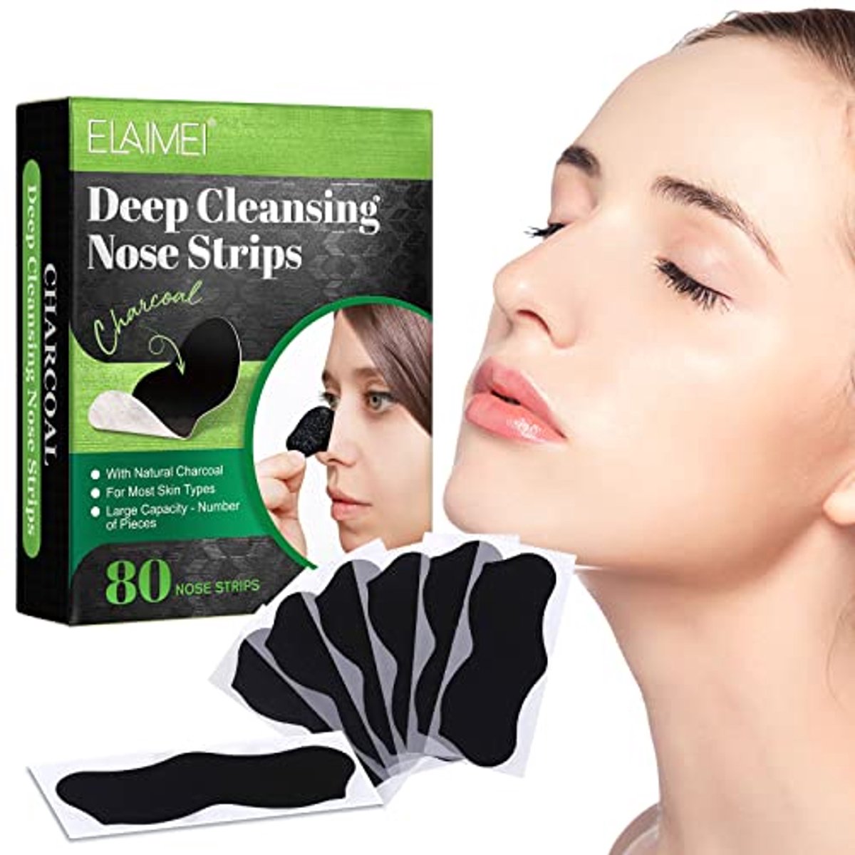 Nose Strips voor een Schone Neus - 80 Stuks Zwart