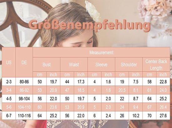 Yanmucy, Jurk en gebreid vestje voor meisjes, 2 stuks, bloemenjurken, peuters, kinderen, lange mouwen, mantel, ruches, meisjesjurk voor 2-8 jaar, Roze, 7-8 Jaar