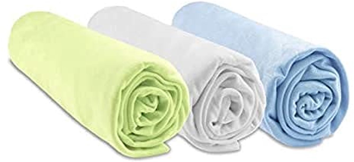 Hypoallergene bamboe hoeslakens 70 x 140 cm – Set van 3, Oeko-Tex gecertificeerd, gezond slapen